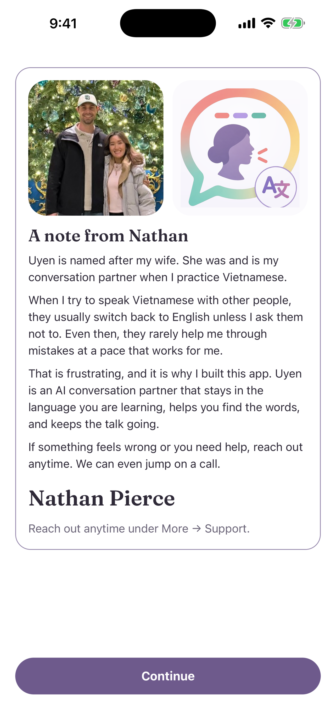 A note from Nathan
